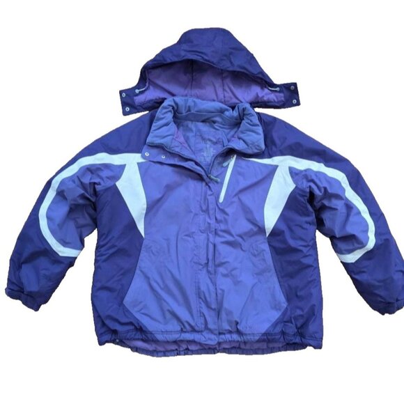 LL Bean snow Jacket Ski Insulated Hooded Snowboard Winter 2X Purple A001248 - Picture 1 of 13